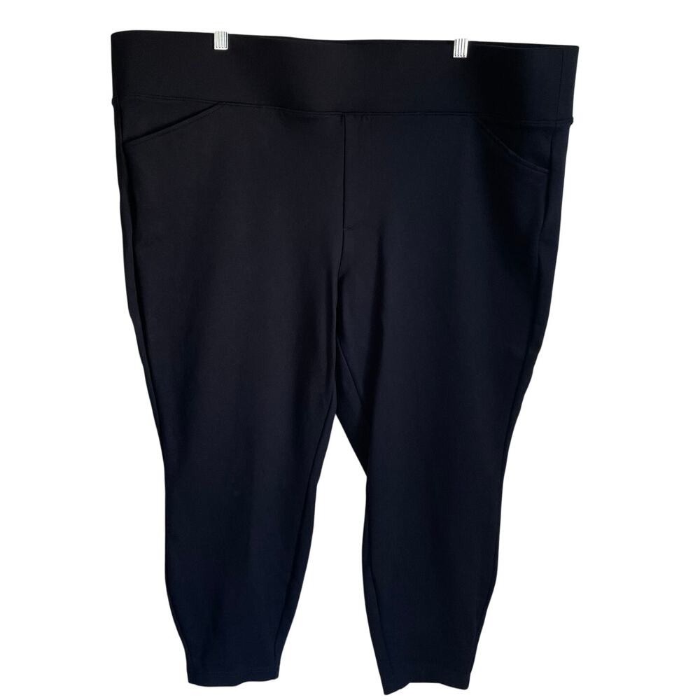 Studio by Torrid Ponte Knit Pull-On Pocket Pixie Pant Sz 4X Cropped Black